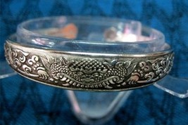 Long Solid Tibetan Carved Twig Lion Arch Shaped Amulet Cuff Bracelet -Mi... - $7.15