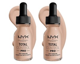 NYX Professional Total Control Drop Foundation Shade 03 - Porcelain - Lot of 2 - £13.36 GBP