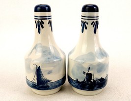 Vintage Delft Blue Porcelain Salt &amp; Pepper Bottle Shakers, Holland, Nore... - £22.94 GBP