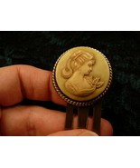 (CBS23-4) Lady hair up ivory tan CAMEO BOOKMARK book mark books marker l... - £22.89 GBP