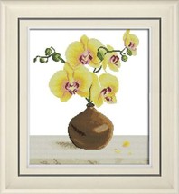 Maydear Stamped Cross Stitch Kit Yellow Phalaenopsis H698  **New** - £19.39 GBP