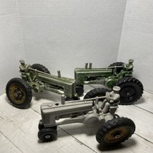 3- Cast Aluminum John Deere Tractors For Parts Or Repair - $74.24
