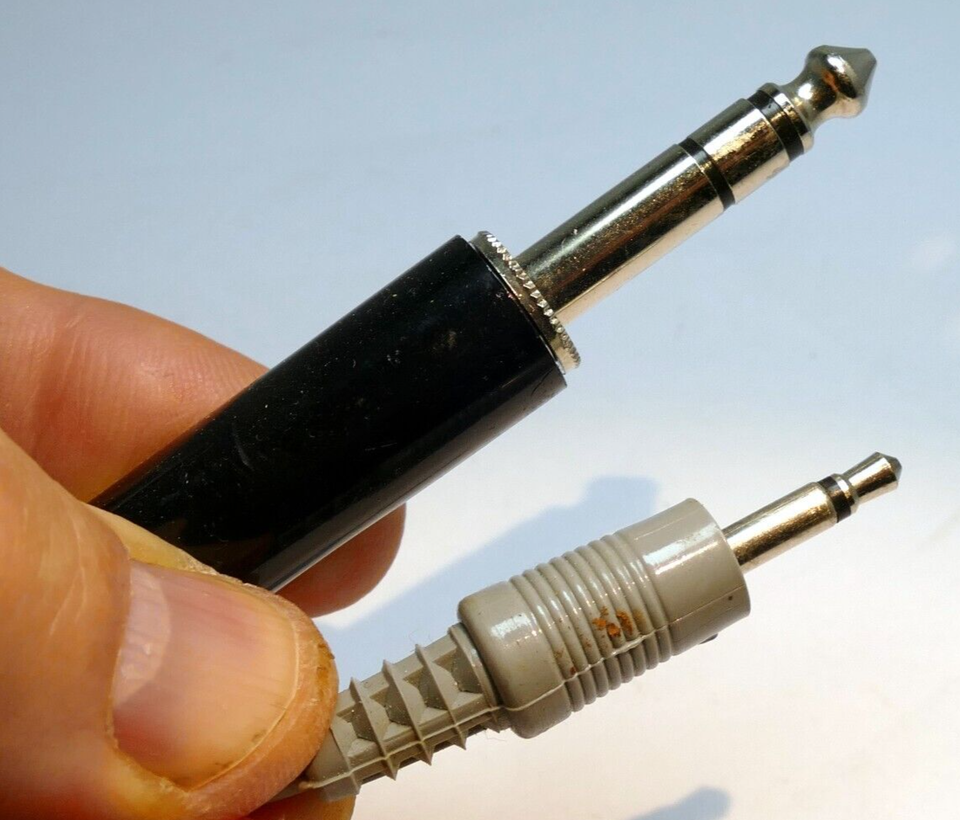 1/4 inch TS  Male to 3.5m Mono Audio  Cable  1  feet extension adapter - $7.58