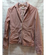 American Eagle Women M Medium Corduroy Rose Pink blazer Coat Jacket - £10.11 GBP