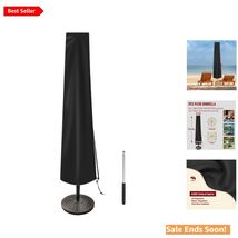Durable 420D Waterproof Patio Umbrella Cover with Easy Zipper &amp; Drawstring - $21.73