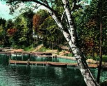 Catskill Bay Barca Dock Lago George New York Ny 1910 Vtg Cartolina - £12.34 GBP