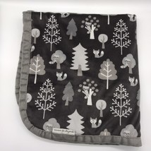 Blankets & Beyond Baby Blanket Tree Gray Fox Raccoon Trees Gray Sherpa - £11.21 GBP