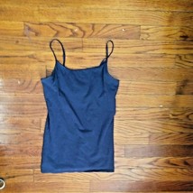 Mossimo Tank Top Blue Women Shelf Bra Size Medium Adjustable Straps - £16.61 GBP