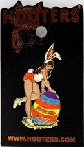 Hooters Restaurant Holiday Happy Easter 2005 Bunny Girl With Egg Lapel Pin - £7.98 GBP