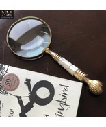 Antique Handheld Magnifier with 3 inch Premium Brass Framed Magnifying G... - $49.00