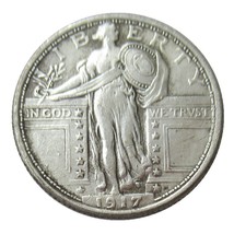 United States Quarter Standing Liberty 1917 Silver Plated Replica Commemorative  - £6.05 GBP