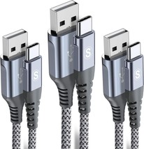USB C Charger Cable 3 Pack 10ft 6.6ft 3.3ft 15 Charger Braided Cord for 15 Pro M - £23.94 GBP