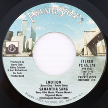 Samantha Sang – Emotion / When The Love Is Gone - 1977 Reissue 45 rpm PS 45,178 - £10.24 GBP