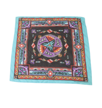 Vtg 80s Southwestern Indian All Over Print Bandana Handkerchief USA Mult... - £23.15 GBP