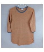 Lularoe Randy Light Orange With Gray Trim Size Small - $17.46 CAD
