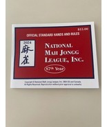 2024 National mah jongg league LARGE SIZE Card- ( IN HAND) OFFICIAL* - $15.00