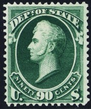 O67, Mint LH 90¢ State Depart Official With PSE Certificate CV $1100 Stu... - $750.00