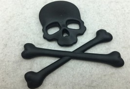 3D Black   Skeleton Cross Car Trunk Emblems  Decal Sticker - £27.77 GBP