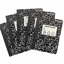 Bundle of 5 Wide Ruled Marbled Composition Notebooks; Red - £11.58 GBP