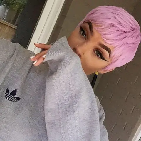  synthetic short pixie cut wigs for black white women natural pink hair wig short pixie thumb200