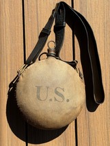 SPANAM, INDIAN WARS, M1878 CANTEEN &amp; LEATHER CANTEEN STRAP, COAST ARTILLERY - $2,296.90 MXN