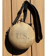SPANAM, INDIAN WARS, M1878 CANTEEN &amp; LEATHER CANTEEN STRAP, COAST ARTILLERY - $2,296.90 MXN