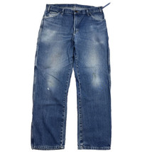 Vintage Y2k Dickies Carpenter Jeans Men 36x31 Blue Denim Pants Work Chore Faded - £16.46 GBP