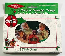 1999 COCA-COLA 2 Decks Nostalgia Playing Cards In a Collectible Tin - $6.92