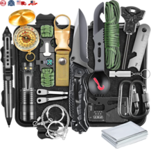 Survival Kit for Men Perfect Gift for Outdoor Enthusiasts 19-in-1 Emergency Gear - £40.39 GBP