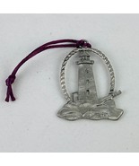 Nova Scotia Canada Lighthouse Ornament 1994 Silver Tone Metal Christmas - $13.49