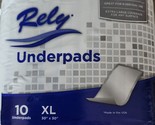 Ten (10) ~ RELY Underpads ~ 30&quot; x 30&quot; Coverage ~ Absorbent Pads ~ Everyd... - £21.10 GBP
