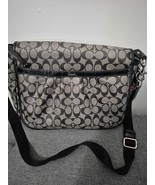 Coach Signature Coated Canvas Baby Bag - black gray  Hot Pink - $188.21 CAD