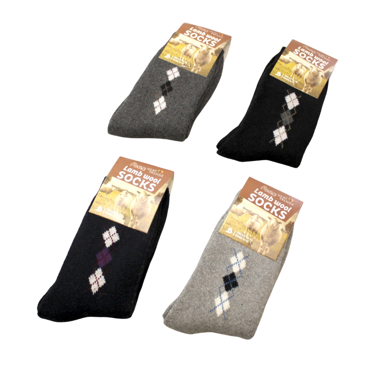 4 Pair Men&#39;s Trendy Wool Socks Winter Athletic Crew Sock Warm Hiking Mid... - $15.79