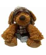 St Jude Plush Colby Dog Plushie Brown 15&quot; wearing Hat Scarf Patient Desi... - £19.45 GBP