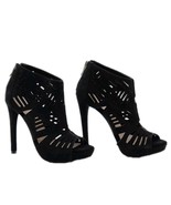BCBGeneration Women&#39;s Morocco Black Suede High Heel Strap Shoes Size 6.5... - $44.95