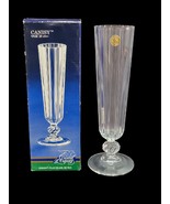 Vintage Cristal D’Arques Full Lead Crystal 8&quot; Vase Ribbed Canisy France - £17.13 GBP