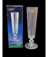 Vintage Cristal D’Arques Full Lead Crystal 8&quot; Vase Ribbed Canisy France - $21.78