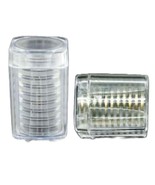 Plastic Coin, Quarters, Storage Unit w/10 25 cent Coin Capsules &amp; quarte... - $29.51 CAD