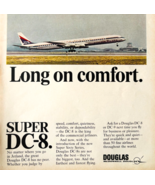 1967 McDonnell Douglas DC-8 Plane Advertisement Vintage Aviation Jet DWW11C - $460.99 MXN