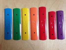 7 Vintage toy xylophone replacement bars - £1.56 GBP