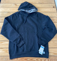Russell athletic NWT $35 men’s pullover hoodie Sweatshirt size M black R7 - £13.89 GBP