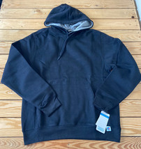 Russell athletic NWT $35 men’s pullover hoodie Sweatshirt size M black R7 - £14.13 GBP