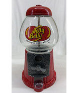 JELLY BELLY Gum Ball Candy Machine Coin Bank Glass Metal Red Gumball Dis... - $32.29 CAD