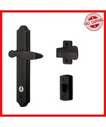 Matte Black Door Lever and Deadbolt Lock for Out-Swinging Doors - Modern... - $107.67 CAD
