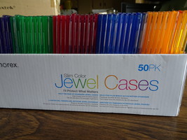 CD-DVD Jewel Cases 50 Cases - Assorted Colors - £19.98 GBP