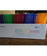 CD-DVD Jewel Cases 50 Cases - Assorted Colors - £19.67 GBP