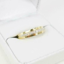 Solid 14K Gelb Vergoldet Herren 1.75 Karat Künstlicher Diamant Hochzeit Ring - £137.51 GBP
