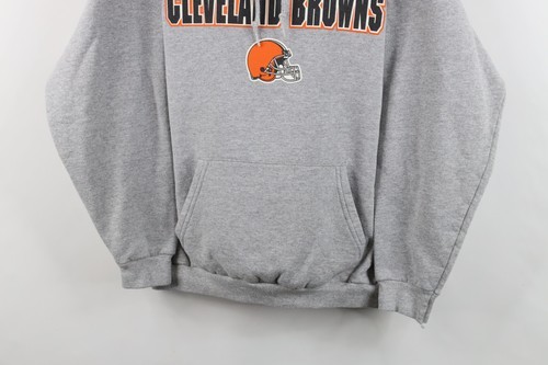 Vintage NFL Mens XL Spell Out Cleveland Browns Football Hoodie Sweatshirt Gray Item image 3