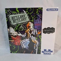 Aquarius Beetlejuice Puzzle Collage 1000 Pieces Official 20" x 28" New Sealed - $30.84