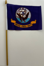 U.S. Navy 4&quot;x6&quot; Flag Desk Table Stick Military - £4.95 GBP